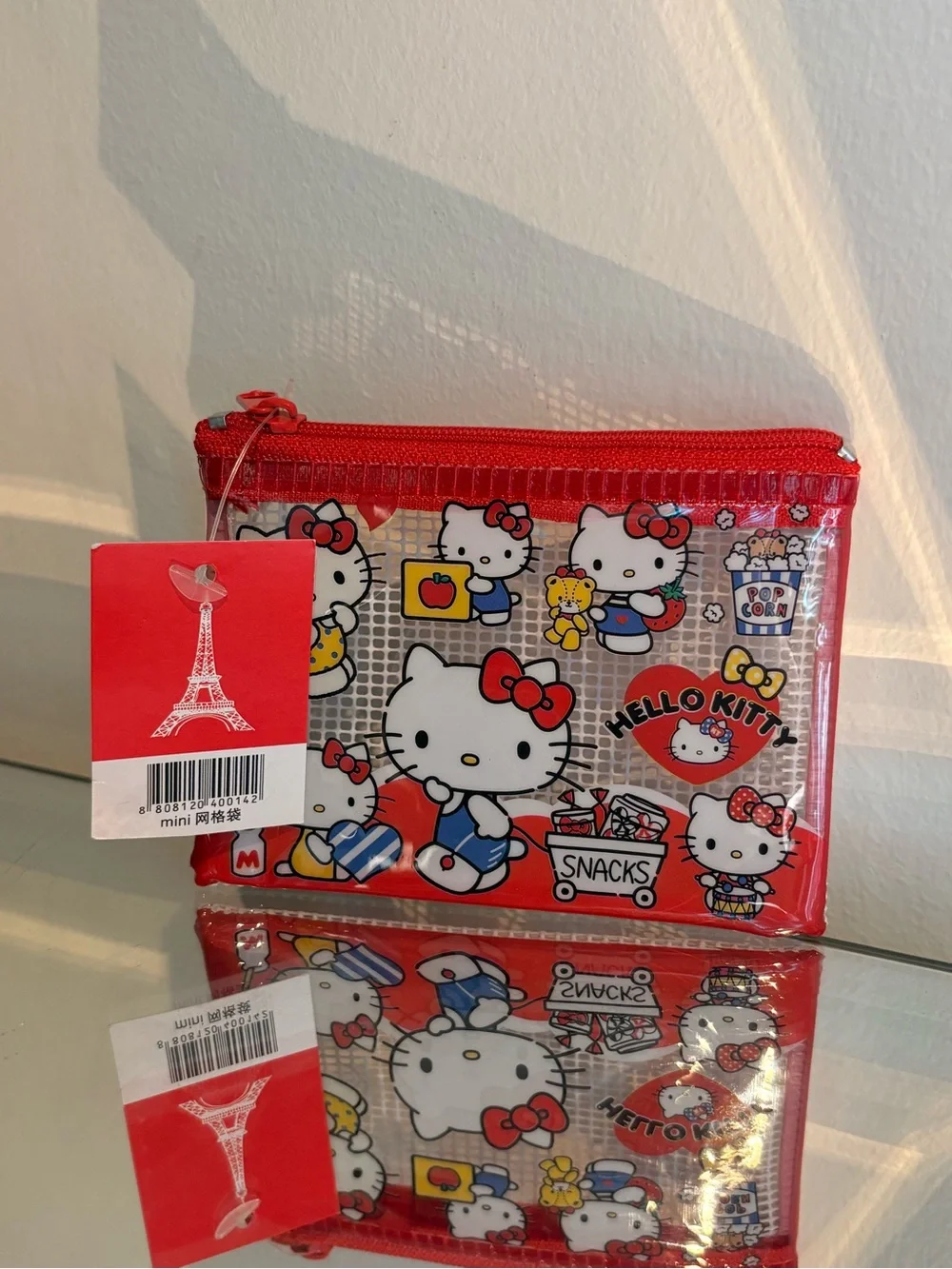 Hello Kitty snacks theme coin purse NWT